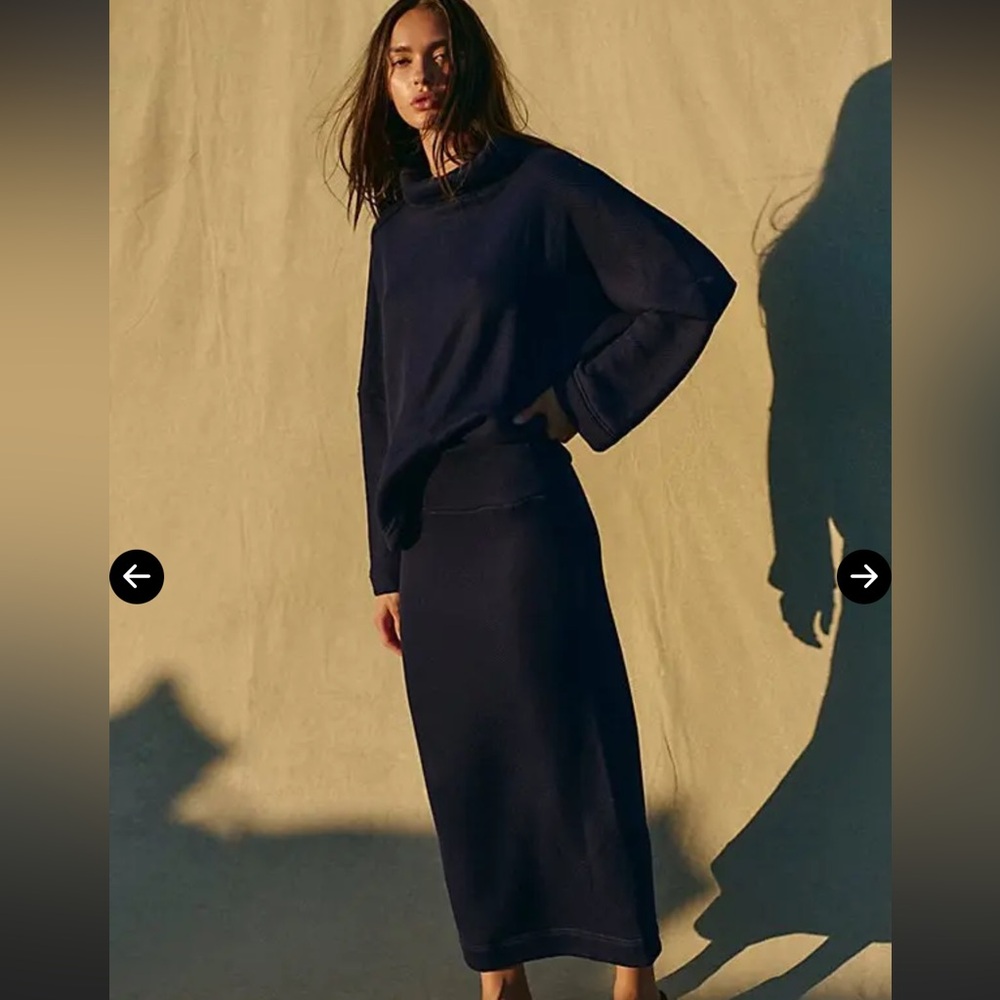 Free people Milley Reversible set in celestial indigo